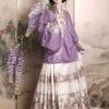 China Hanfu Ming-made Hanfu women wear interwoven gold horse-faced skirts daily suit spring and summer.