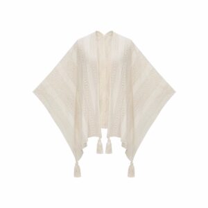 Ethnic holiday ladies hand-knitted fringed cardigan 2025 new shawl.