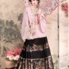 China Hanfu Ming-made Hanfu women wear interwoven gold horse-faced skirts daily suit spring and summer.