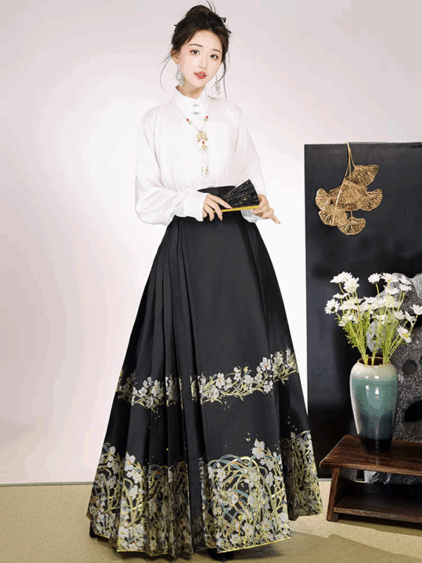 China HanfuMing mamian skirt imitation flower airplane sleeve New Chinese commuter Hanfu girl	women's clothes